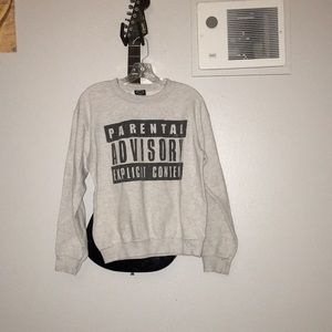 Parental advisory crew neck